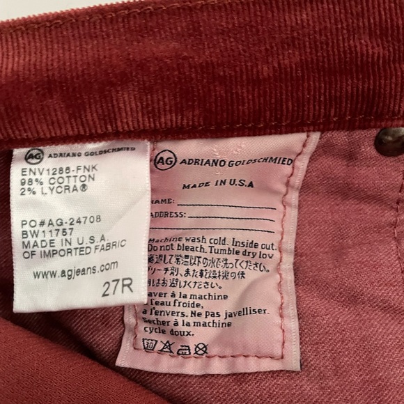 Ag Adriano Goldschmied “Stevie” Corduroy Jeans - Picture 7 of 8